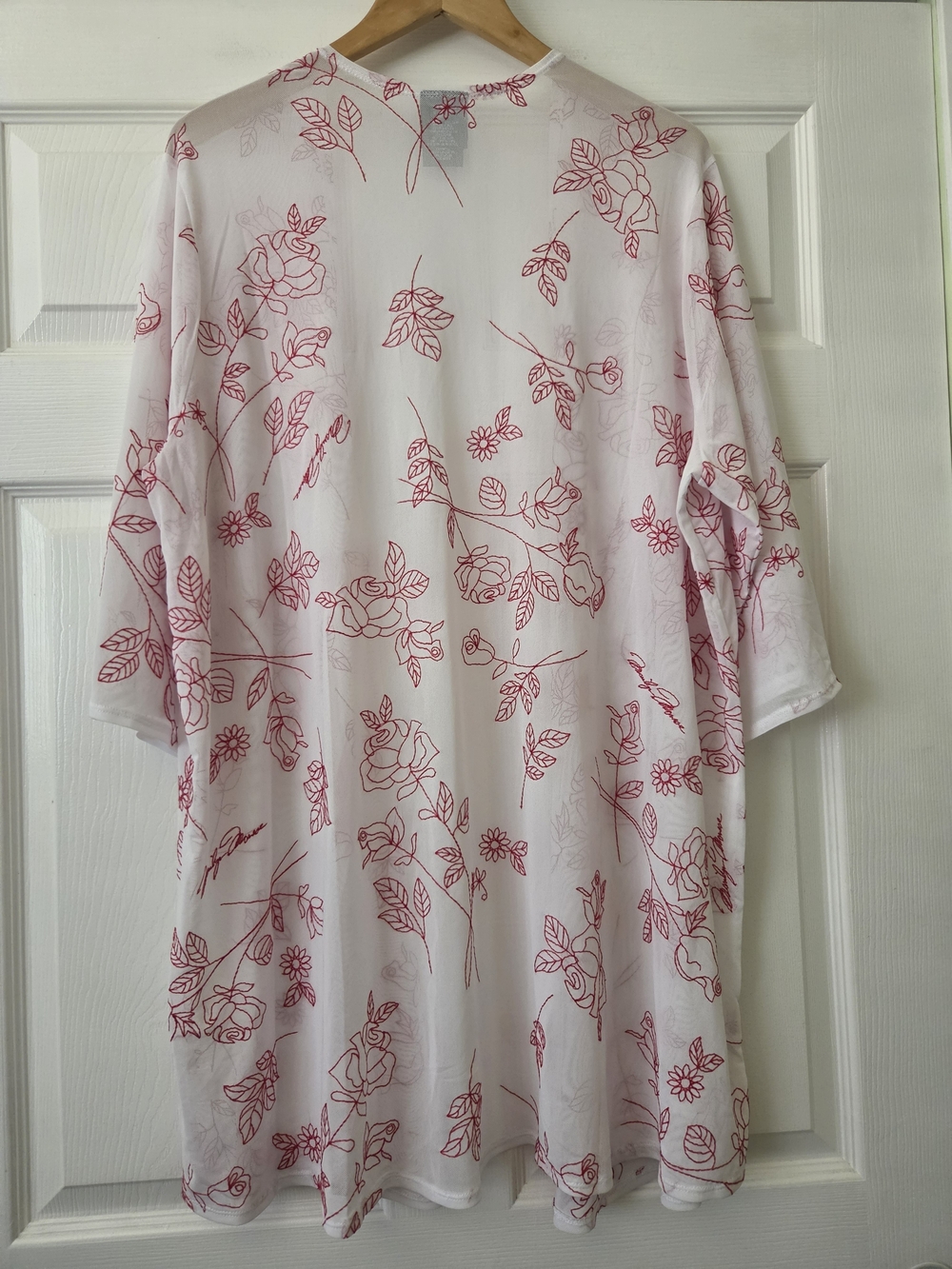 Torrid Pink Floral Kimono Robe with Red Print Size 2 - Picture 8 of 9